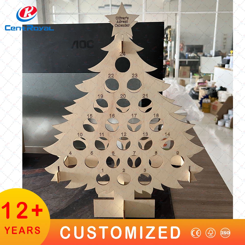 Customized High Quality Countertop Wood Wine Bottle Display Stand Rack for Christmas Day