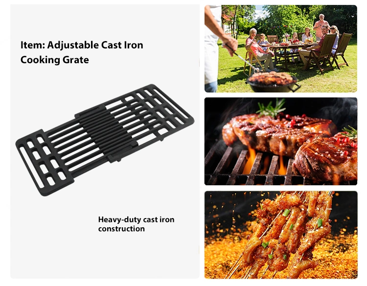 Black Finishing Outdoor Camping Gas Burner Charcoal Cast Iron Grill Grate for BBQ