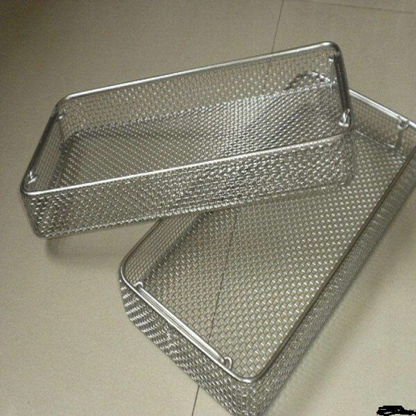 Kitchen Pantry Wash Room Multipurpose Foldable Stainless Steel Vegetable Fruit Washing Woven Wire Mesh Filter Strainer Basket