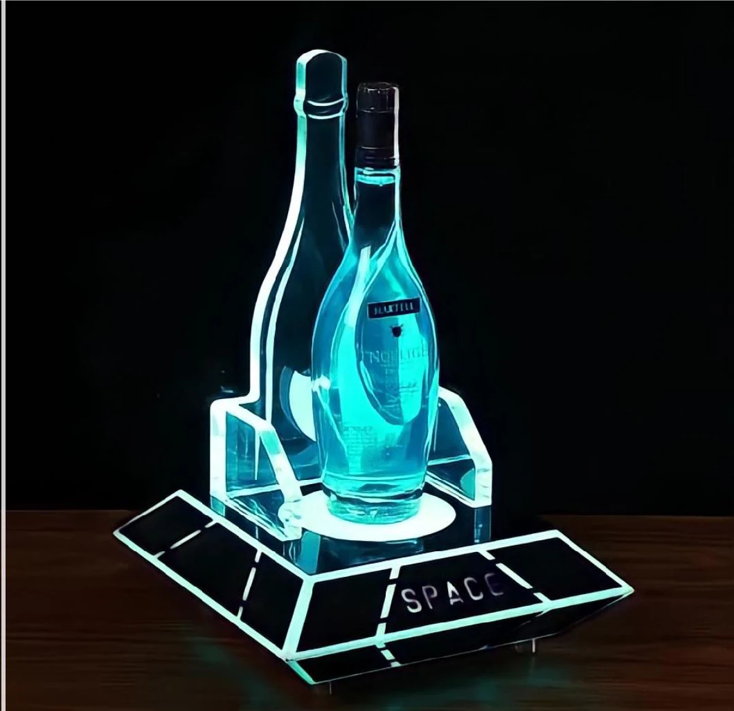 Sz Custom Acrylic Wine Display Rack with LED Lights