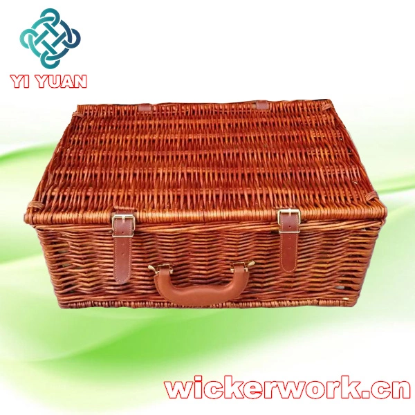 Wicker Storage Basket with Liner&amp; Willow Food / Bread Basket