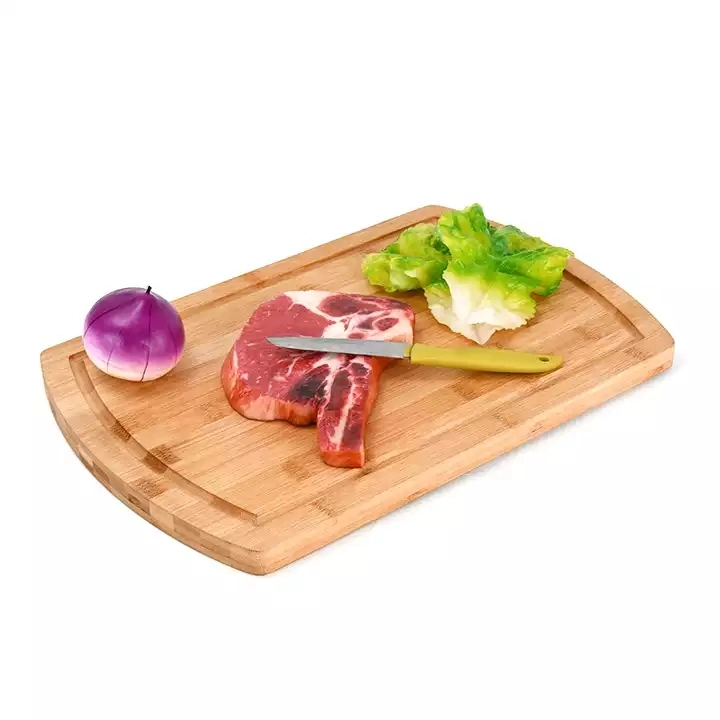 Extra Large Natural Oval Bamboo Cutting Board with Juice Grooves for Kitchenware