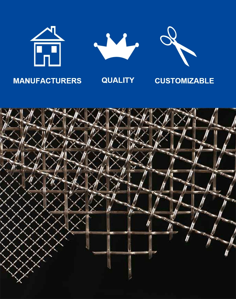 Stainless Steel Crimped Wire Mesh for Barbecue Grill