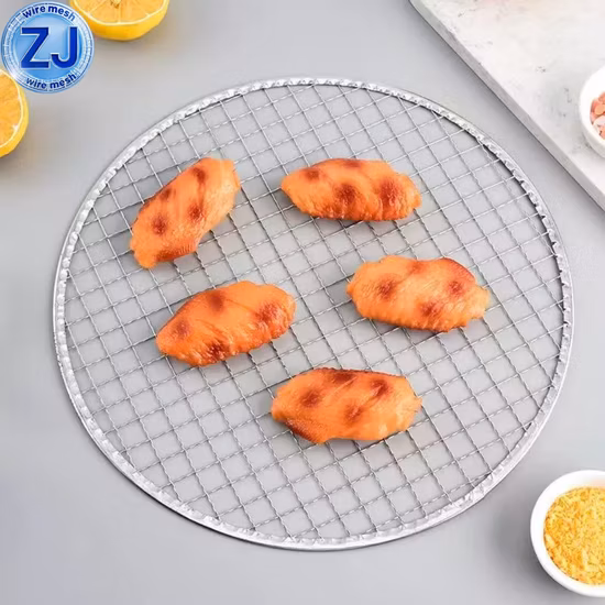 Portable Stainless Steel Non-Stick Grilling Basket BBQ Barbecue Tool Grill Mesh BBQ Net for Vegetable Steak Meat Picnic Party