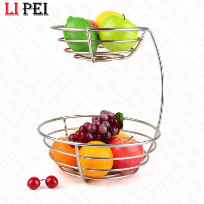 Stainless Steel Wire Mesh Fruit Basket for Storage
