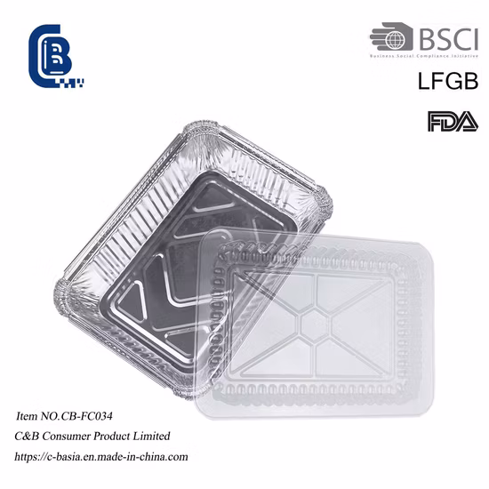 1350ml Disposable Aluminum Foil Container, Kitchenware Cookware Baking Foil Cake Pan Meal Container, Fast Food Packaging with Aluminum Foil Container
