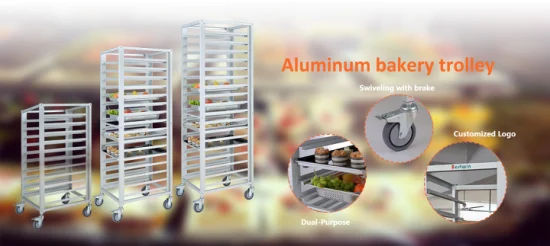 Bakery Cafe Restaurant Catering Aluminum Gn Pan Baking Tray Trolley Bread Cooling Rack