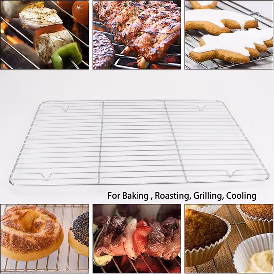 Non-Stick Stackable Stainless Steel Cookie Cake Bread Baking Cooling Wire Rack