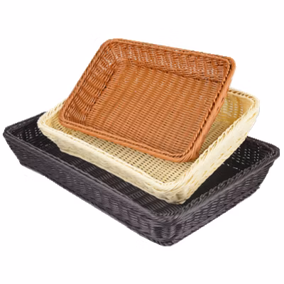 Haosen PP Rattan Storage Basket Plastic Rattan Bread Basket