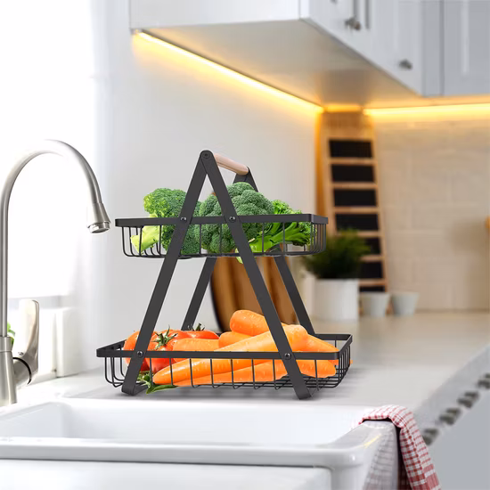 Home Decor Centerpiece Decorative Vegetables Bread Snacks Storage Fruit Basket