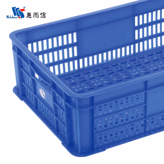 Plastic Storage Baskets Ventiled Fruit Plastic Basket Moving Container Vegetable Crate