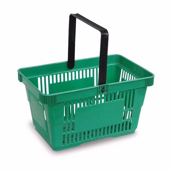 Rolling Design Vegetable Fruit Shopping Basket with Four Wheels