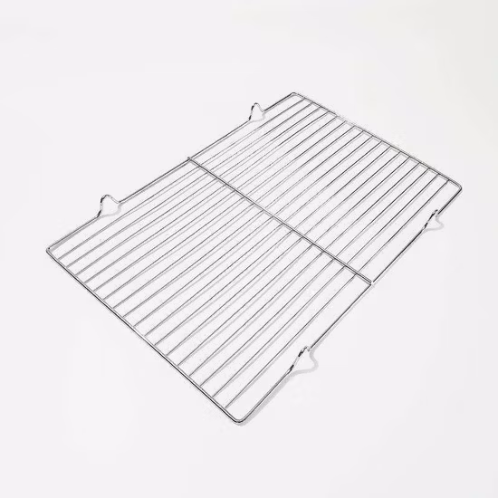Cooling Rack for Baking 4 PCS Stainless Steel Baking Thick Wire Rack Cooling Cookies Rack Rectangular Oven Tray Baking Wire Rack Cookie Drying Rack
