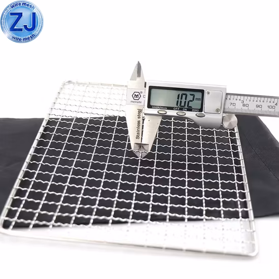 Stainless Steel BBQ Wire Mesh Barbecue Grill Net Round Cook Grate Wire Mesh
