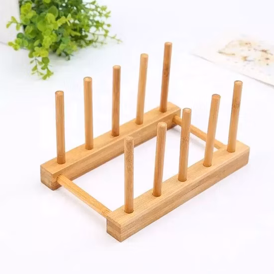 Craft Pot Lid/Cutting Board Organizer, Bamboo Dish Drying Rack, Bottle Dryer Rack