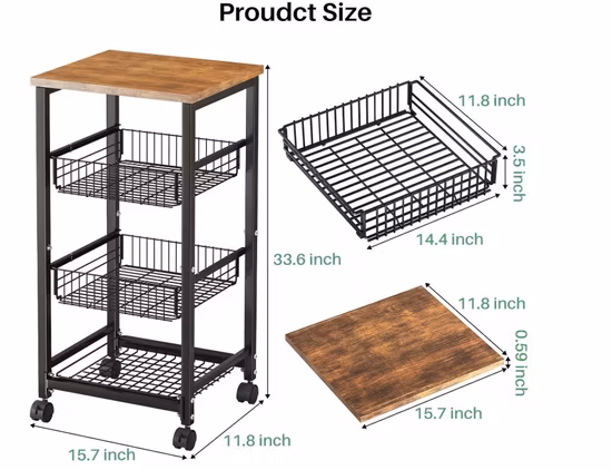 Nordic Style Metal Storage Basket Antique Black Fruits Tableware Nesting Rectangular Basket and Kitchenware Storage Wire Baskets